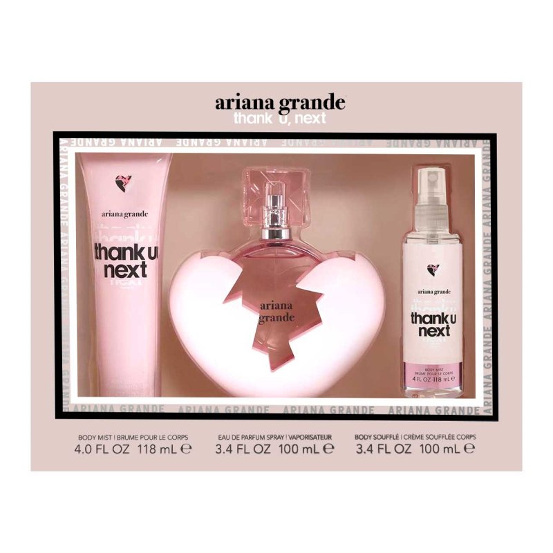 ESTUCHE ARIANA GRANDE THANK U NEXT 3PCS