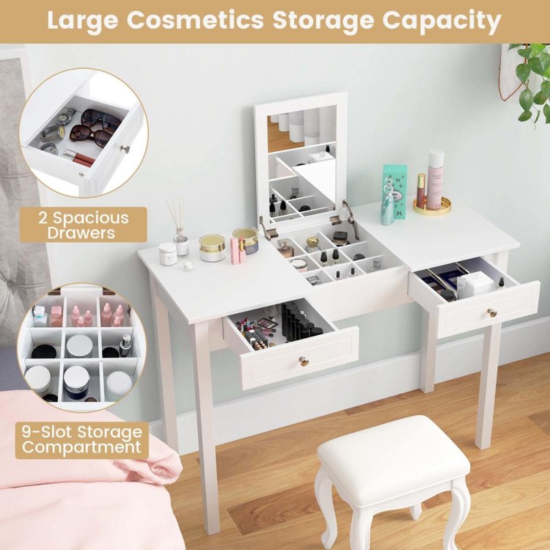 VANITY MIRROR STORAGE COMPARTMENT
