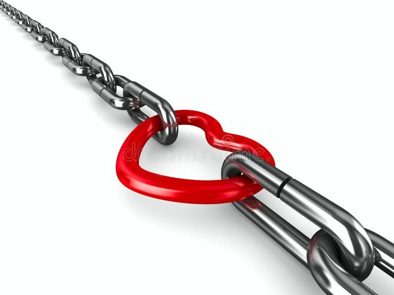 CADENA CORAZON ROJO CON SARCILLO