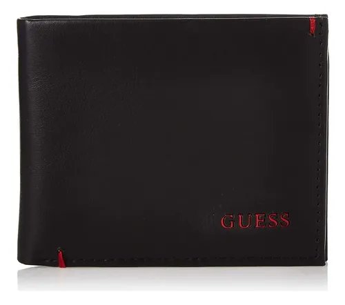 BILLETERA GUESS NEGRO ROJO 31GU13X030