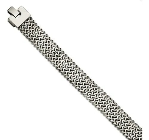 PULSERA TEJIDA ACERO INOXIDABLE