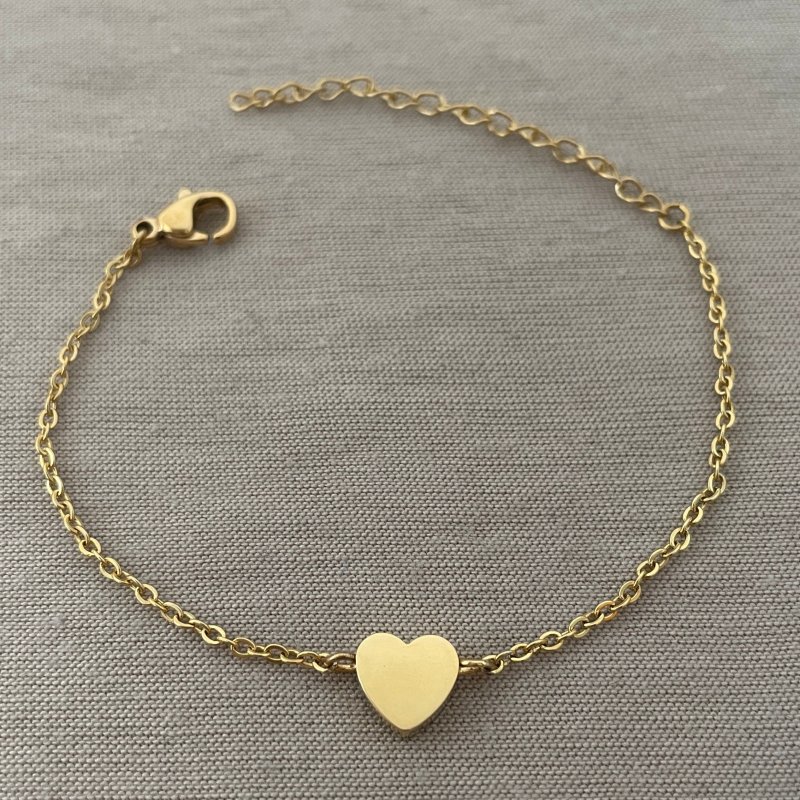 PULSERA DE CORAZON ACERO INOXIDABLE