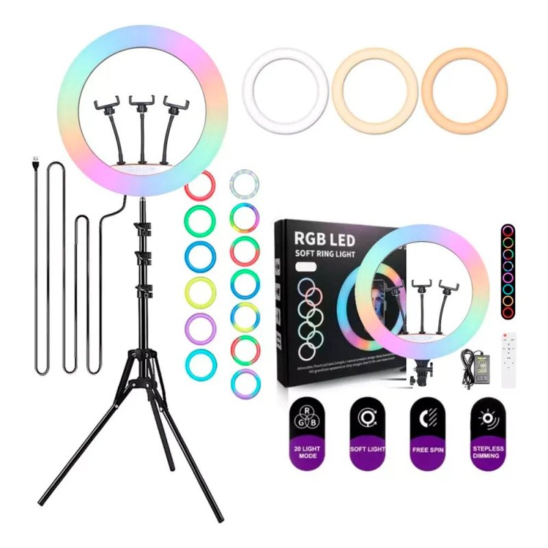 ARO DE LUZ RGB LED MJ36 16"